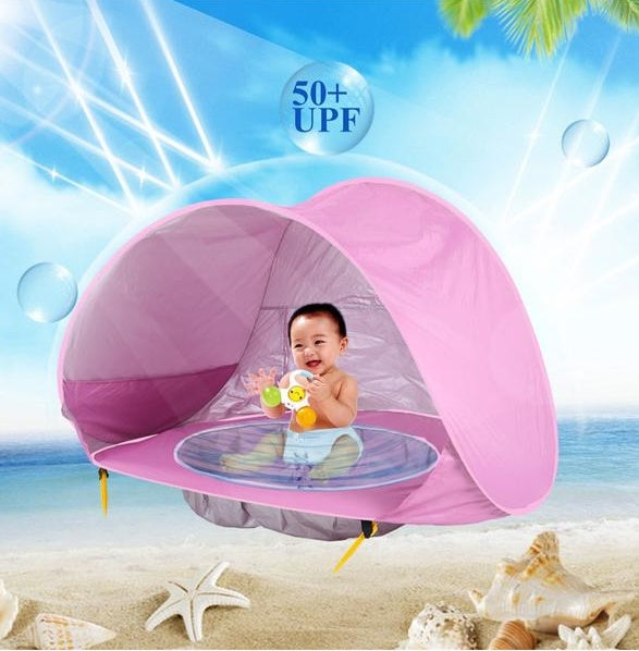 Baby Beach Tent Kids Outdoor Camping Easy Fold Up Waterproof Up Sun Awning Tent UV-protecting