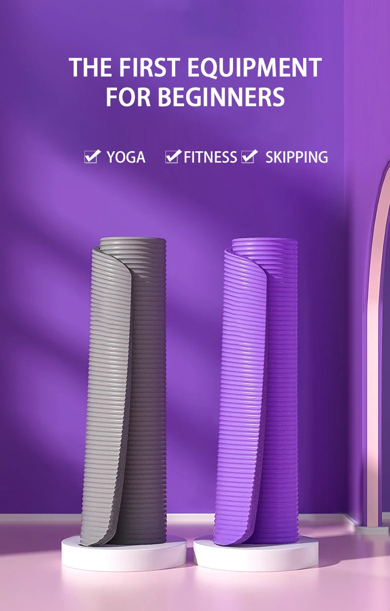 15MM//20MM Thick Non-slip Yoga Mat High-density Sports Fitness Mat Home Sports Pilates Gymnastics Exercise Gymnastics