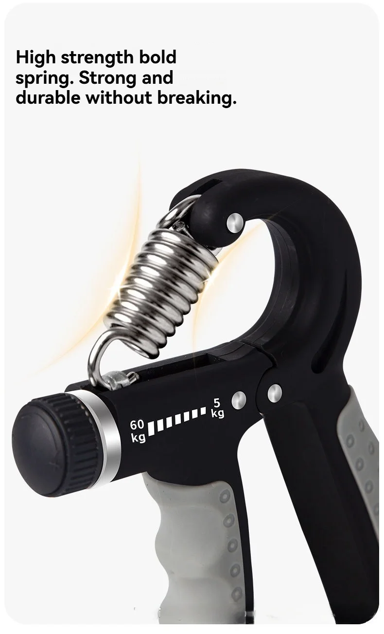 Fitness grip strength tester, finger training fitness equipment, wrist strength and arm strength tester, adjustable and counting