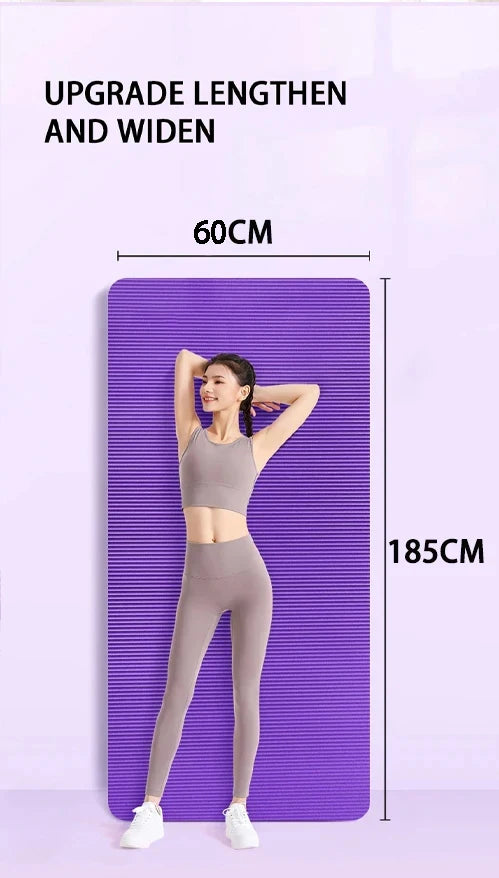 15MM//20MM Thick Non-slip Yoga Mat High-density Sports Fitness Mat Home Sports Pilates Gymnastics Exercise Gymnastics