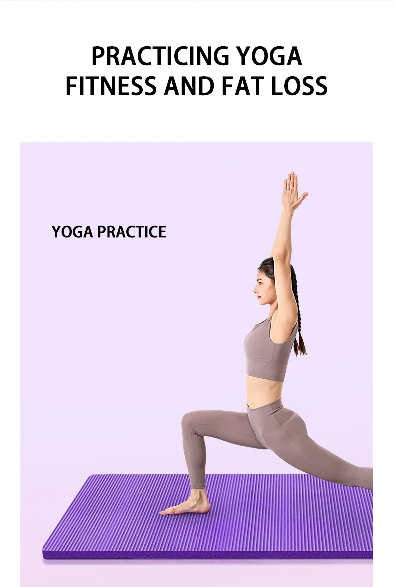 15MM//20MM Thick Non-slip Yoga Mat High-density Sports Fitness Mat Home Sports Pilates Gymnastics Exercise Gymnastics