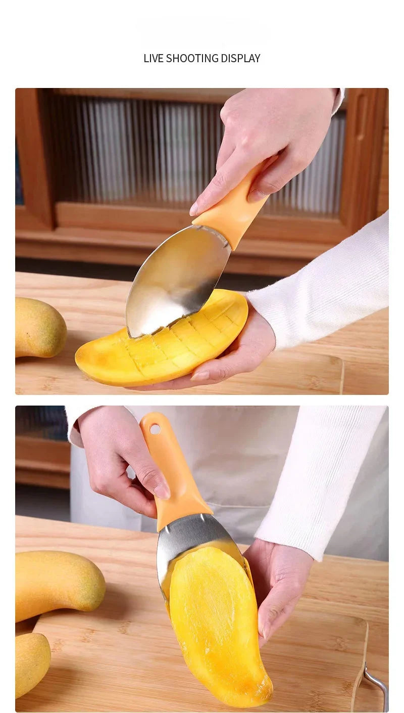 Multifunctional Fruits Peeling Spoon Mango Meat Separator Cutter Kitchen Gadgets Fruits Watermelon Cutting Digging Gadgets