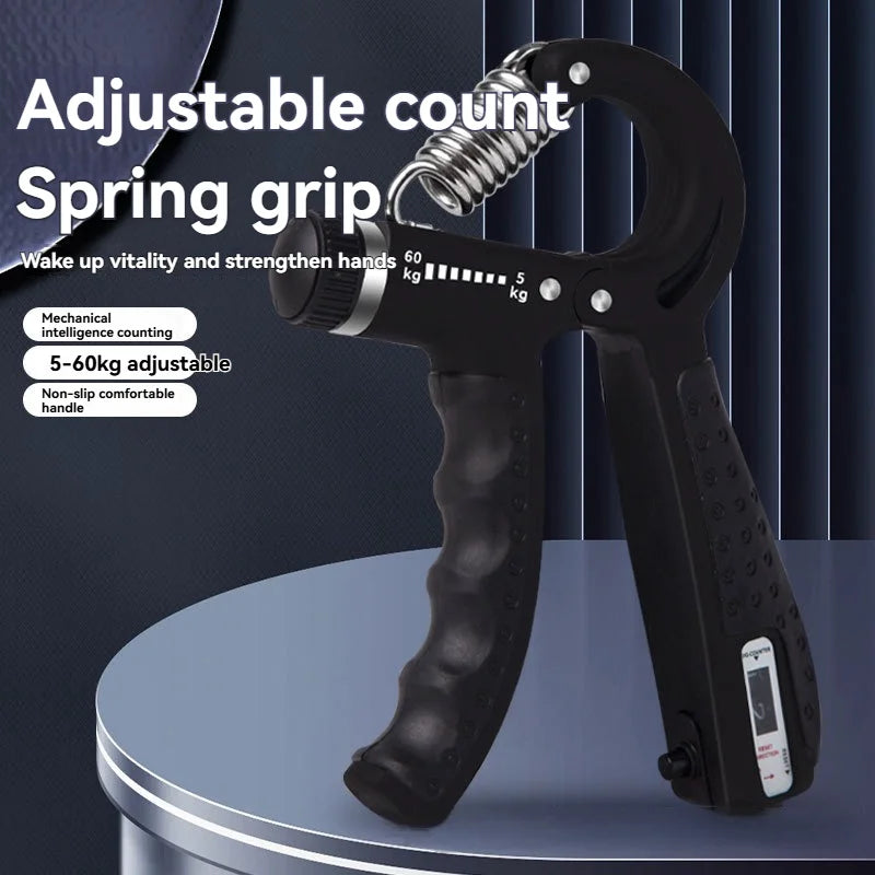 Fitness grip strength tester, finger training fitness equipment, wrist strength and arm strength tester, adjustable and counting