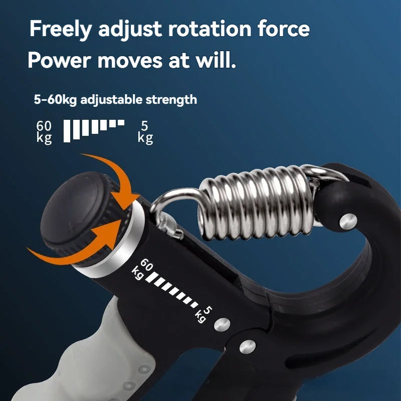 Fitness grip strength tester, finger training fitness equipment, wrist strength and arm strength tester, adjustable and counting