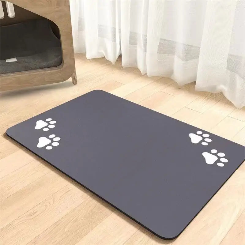 Pet Feeding Mat-Absorbent Pet Placemat for Food and Water Bowl with Waterproof Rubber Backing Quick Dry Water Mat for Dog Cat
