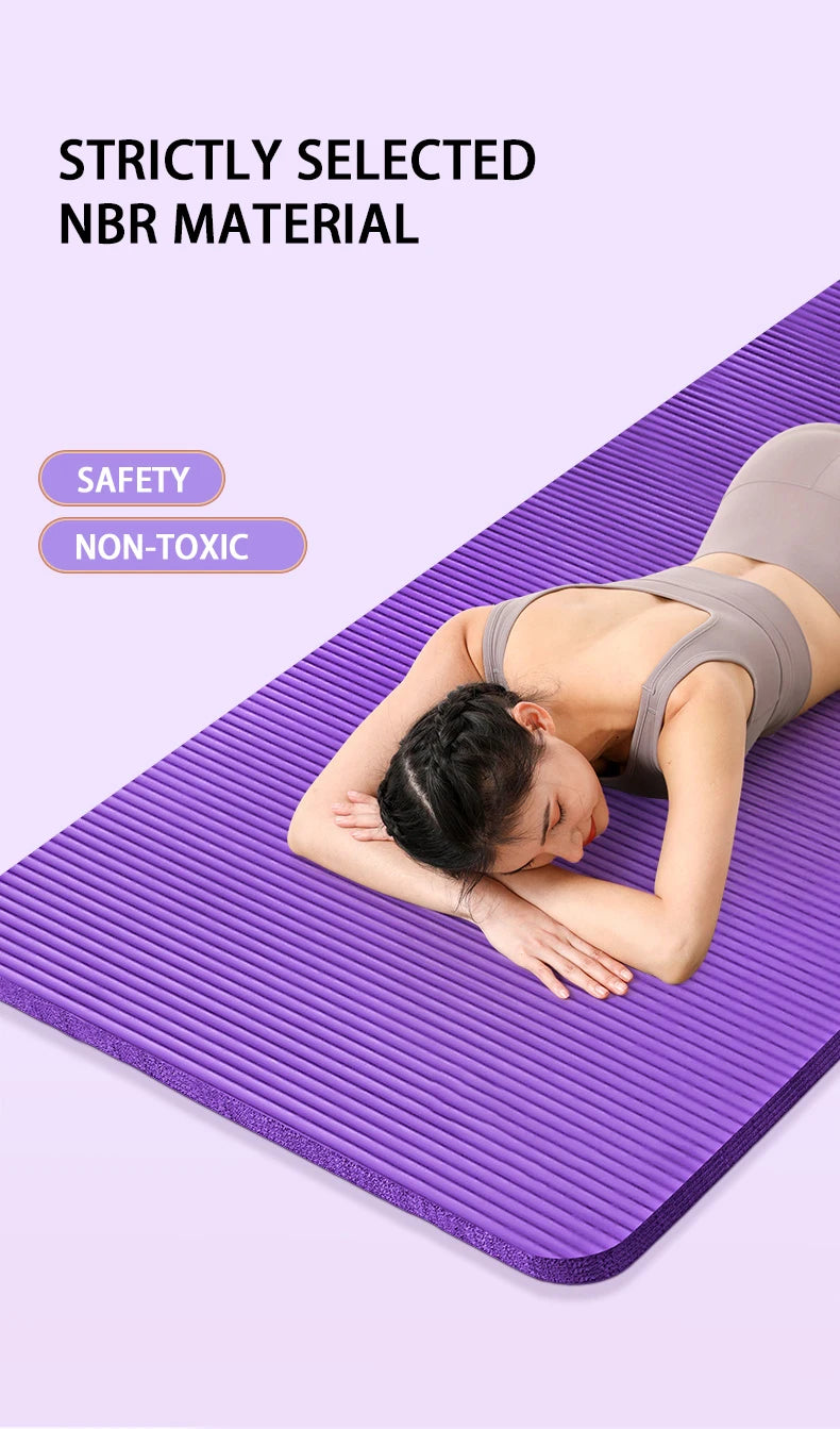 15MM//20MM Thick Non-slip Yoga Mat High-density Sports Fitness Mat Home Sports Pilates Gymnastics Exercise Gymnastics