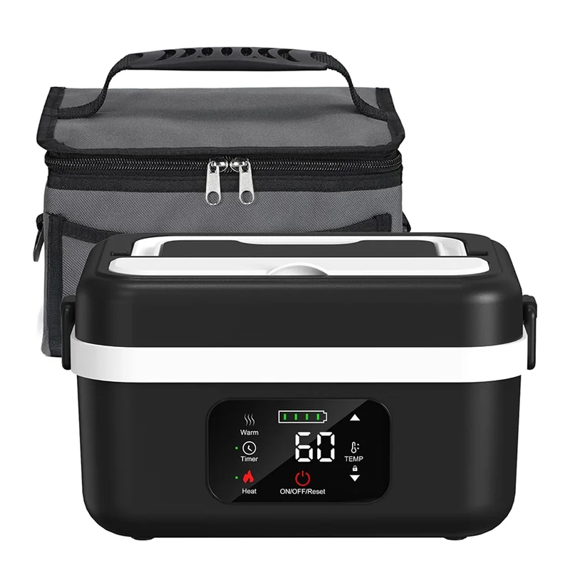 B01C-Electric Heated Lunch Box Cordless Rechargeable Lunch Box With 8000Mah Battery Battery Powered Food Warmers