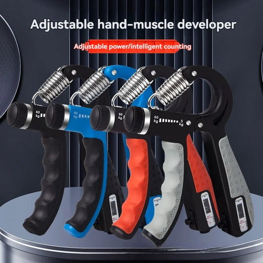 Fitness grip strength tester, finger training fitness equipment, wrist strength and arm strength tester, adjustable and counting