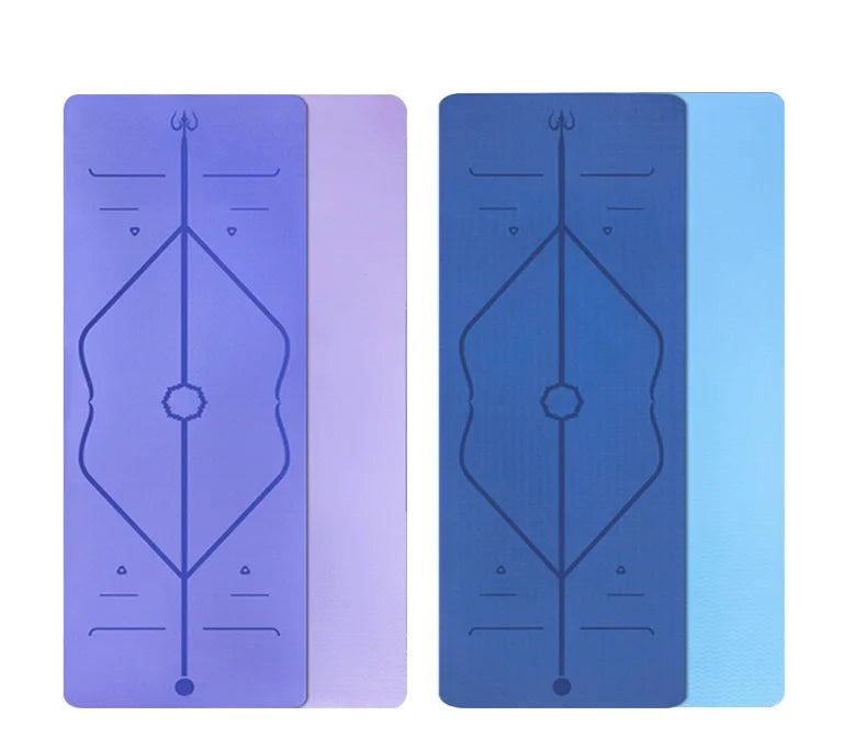 TPE Yoga Mat Fitness Mat Home Anti slip Shock Absorbent Silent Thickened Widening Soundproofing Jumping Exercise Mat
