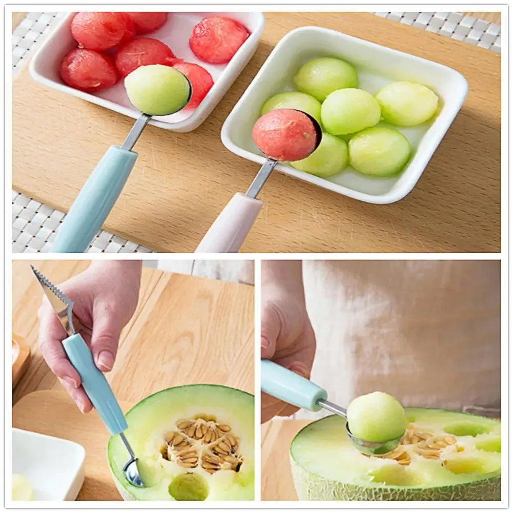 Multifunctional Fruits Peeling Spoon Mango Meat Separator Cutter Kitchen Gadgets Fruits Watermelon Cutting Digging Gadgets