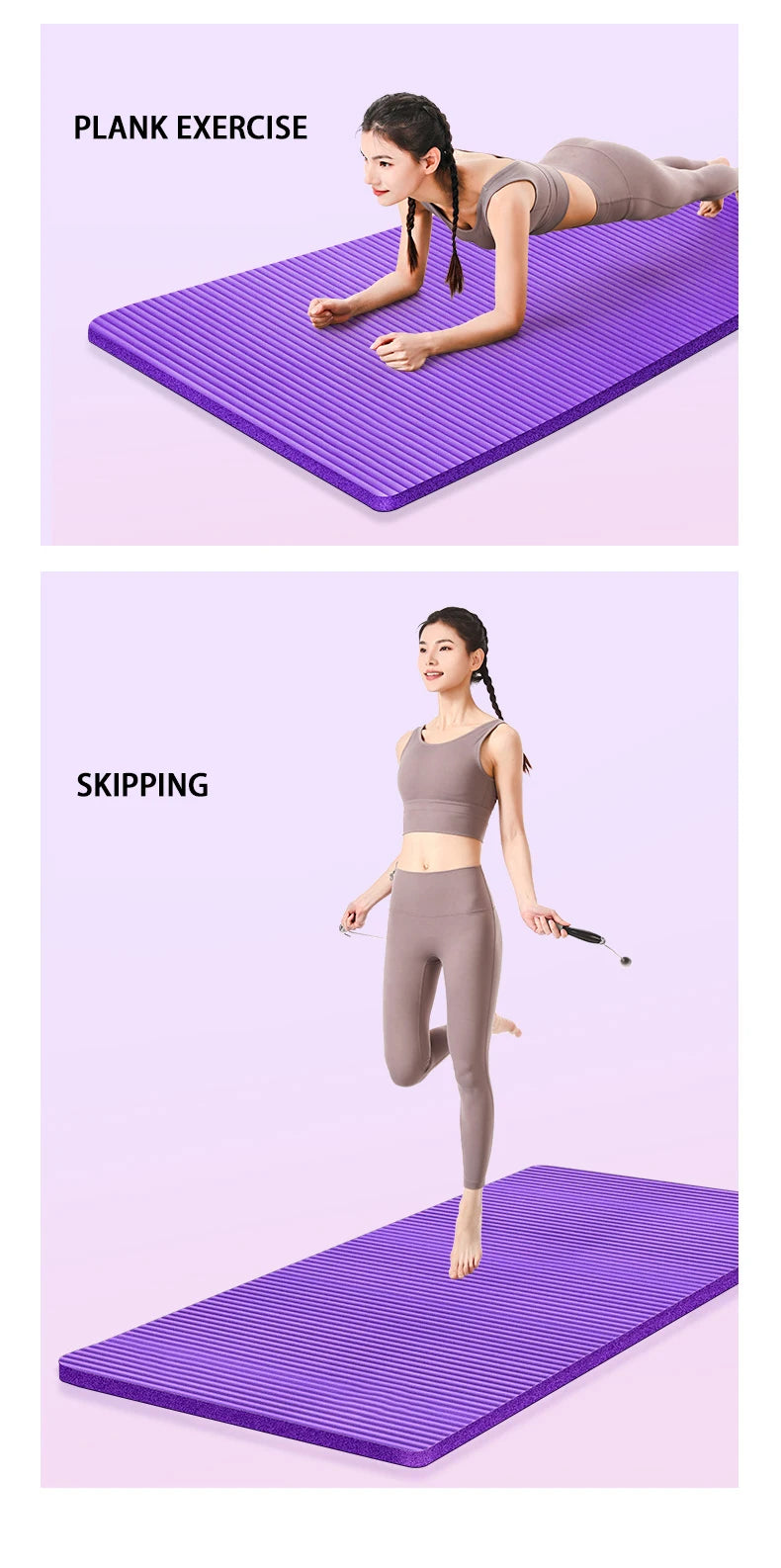 15MM//20MM Thick Non-slip Yoga Mat High-density Sports Fitness Mat Home Sports Pilates Gymnastics Exercise Gymnastics