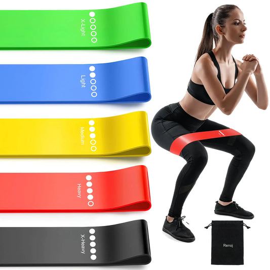 Set of 5 Stretch Resistance Bands for Women