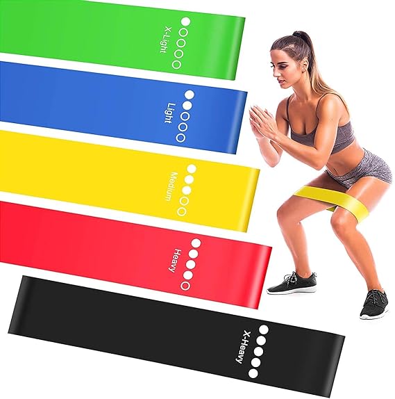 Set of 5 Stretch Resistance Bands for Women
