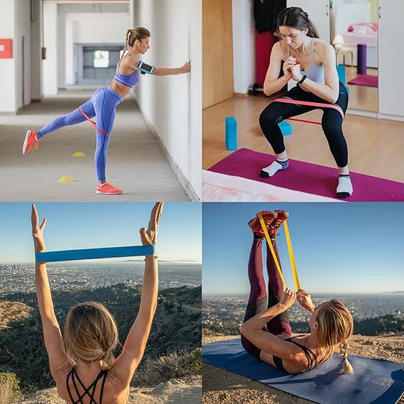 Set of 5 Stretch Resistance Bands for Women