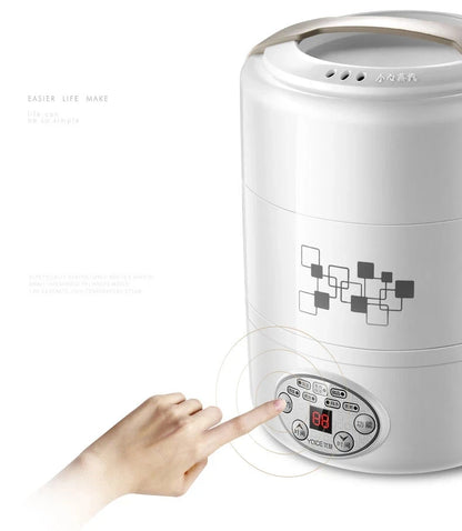 2L Electric Lunch Box 3 Layer Multifunction Steam Heating Rice Cooker with Steamer Portable Insulation Food Container Warmer