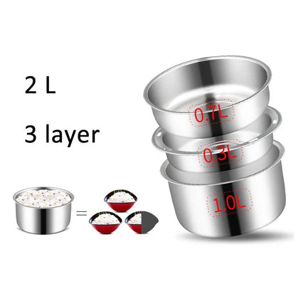 2L Electric Lunch Box 3 Layer Multifunction Steam Heating Rice Cooker with Steamer Portable Insulation Food Container Warmer