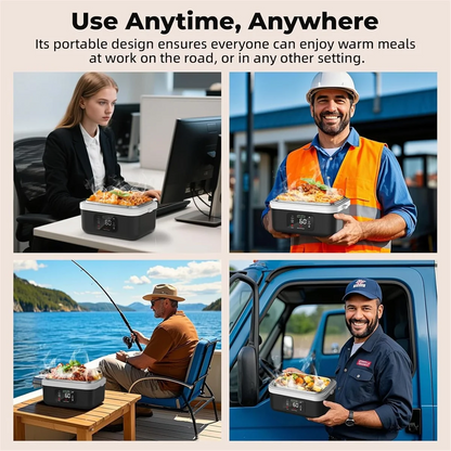 B01C-Electric Heated Lunch Box Cordless Rechargeable Lunch Box With 8000Mah Battery Battery Powered Food Warmers