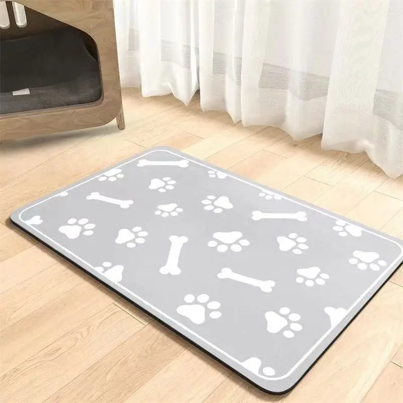 Pet Feeding Mat-Absorbent Pet Placemat for Food and Water Bowl with Waterproof Rubber Backing Quick Dry Water Mat for Dog Cat