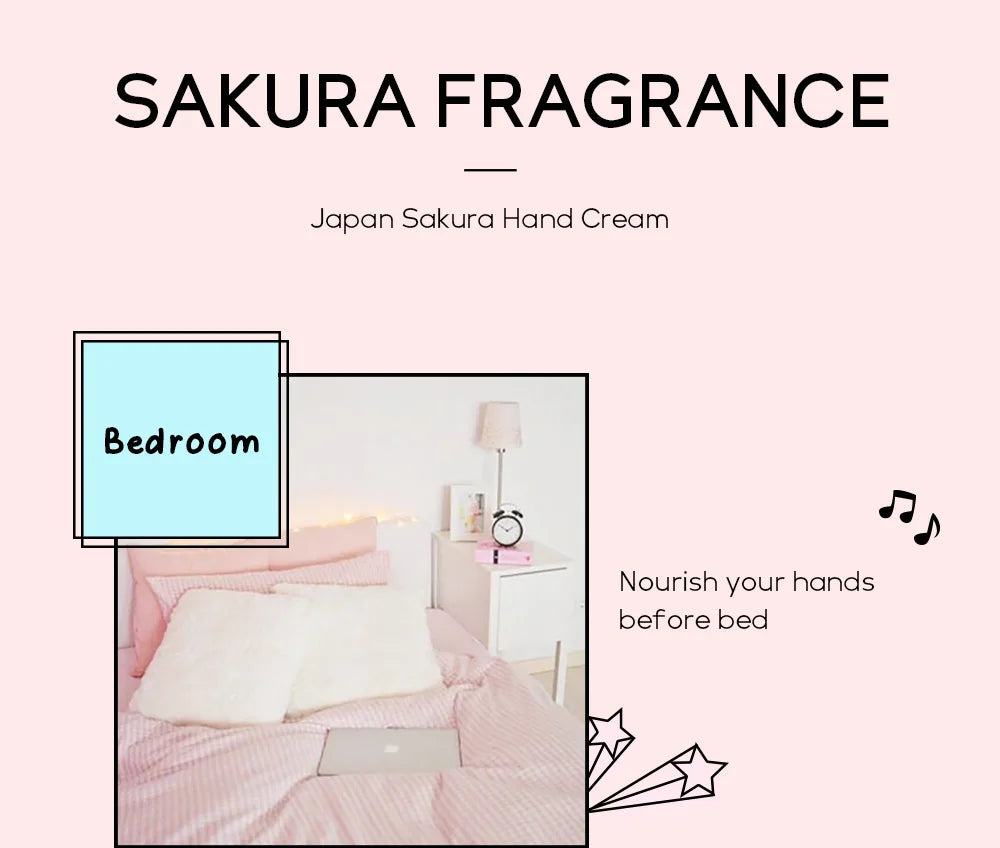 LAIKOU Sakura  Hand Cream Whitening Wrinkle Removal Anti-crack Moisturizing Fade Fine Lines Korea Skin Care Health Beauty 30g