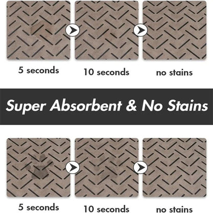 Pet Feeding Mat-Absorbent Pet Placemat for Food and Water Bowl with Waterproof Rubber Backing Quick Dry Water Mat for Dog Cat