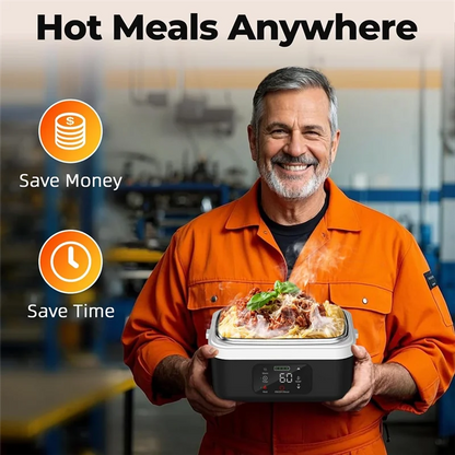 B01C-Electric Heated Lunch Box Cordless Rechargeable Lunch Box With 8000Mah Battery Battery Powered Food Warmers