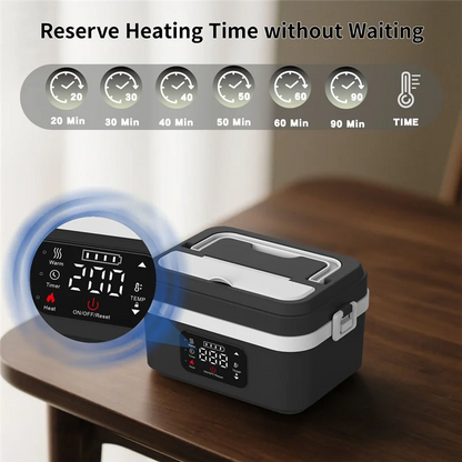 B01C-Electric Heated Lunch Box Cordless Rechargeable Lunch Box With 8000Mah Battery Battery Powered Food Warmers