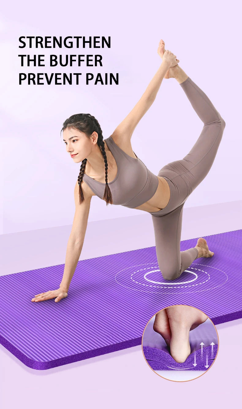 15MM//20MM Thick Non-slip Yoga Mat High-density Sports Fitness Mat Home Sports Pilates Gymnastics Exercise Gymnastics