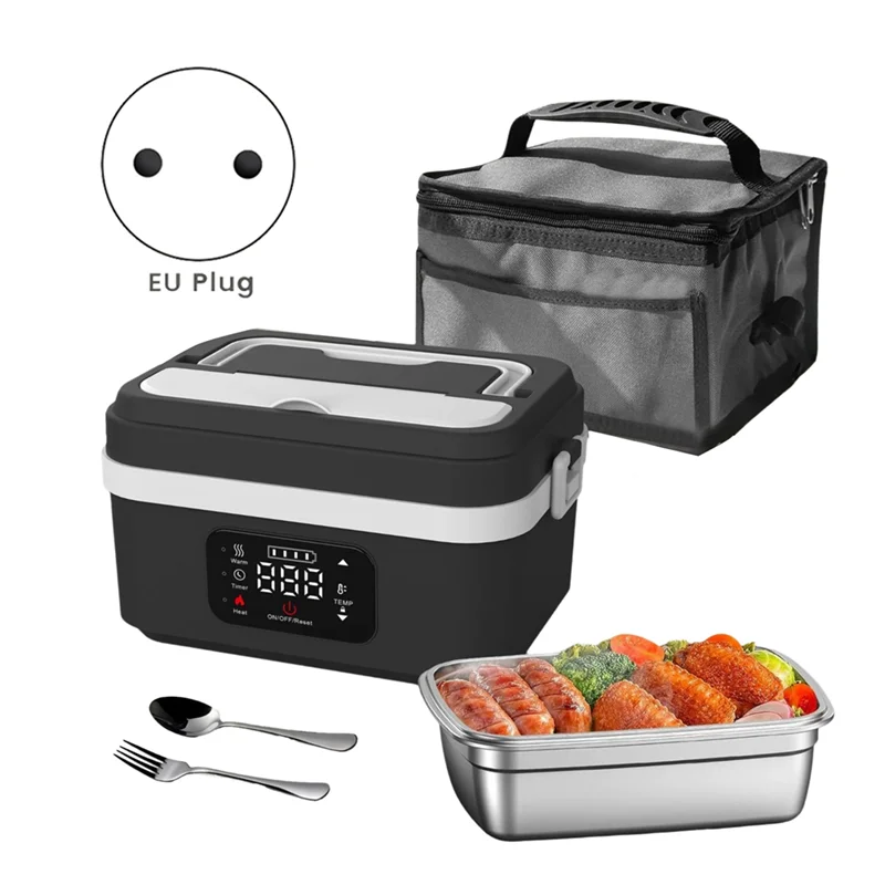 B01C-Electric Heated Lunch Box Cordless Rechargeable Lunch Box With 8000Mah Battery Battery Powered Food Warmers