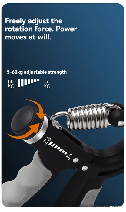 Fitness grip strength tester, finger training fitness equipment, wrist strength and arm strength tester, adjustable and counting