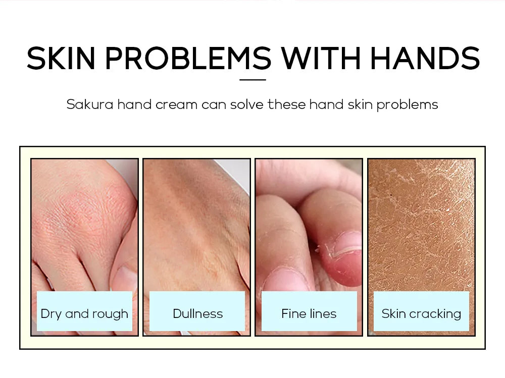 LAIKOU Sakura  Hand Cream Whitening Wrinkle Removal Anti-crack Moisturizing Fade Fine Lines Korea Skin Care Health Beauty 30g