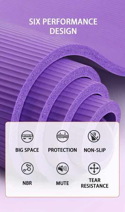 15MM//20MM Thick Non-slip Yoga Mat High-density Sports Fitness Mat Home Sports Pilates Gymnastics Exercise Gymnastics