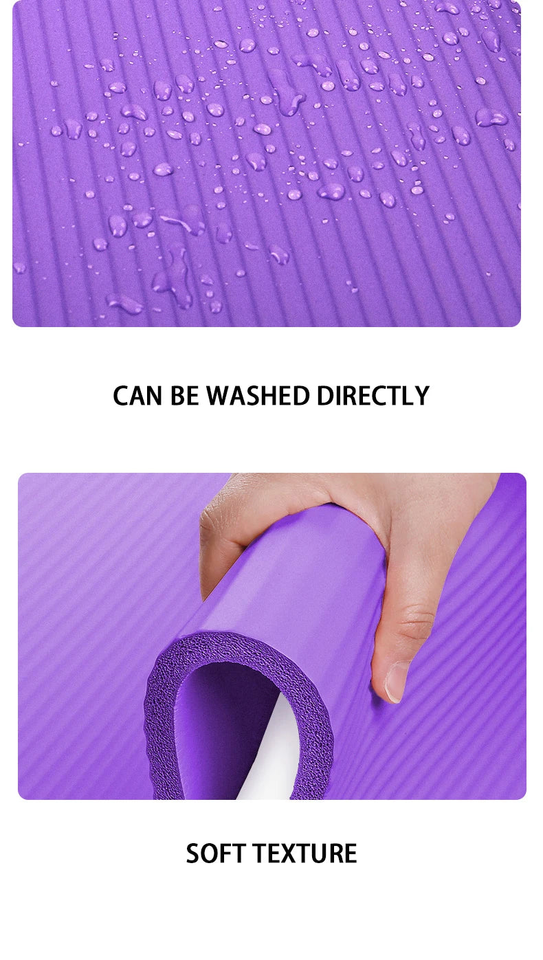 15MM//20MM Thick Non-slip Yoga Mat High-density Sports Fitness Mat Home Sports Pilates Gymnastics Exercise Gymnastics