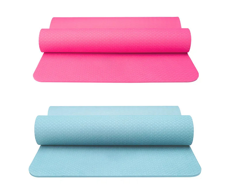 TPE Yoga Mat Fitness Mat Home Anti slip Shock Absorbent Silent Thickened Widening Soundproofing Jumping Exercise Mat