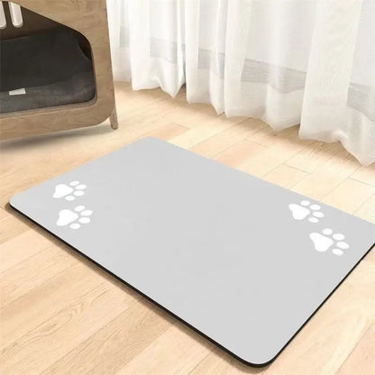 Pet Feeding Mat-Absorbent Pet Placemat for Food and Water Bowl with Waterproof Rubber Backing Quick Dry Water Mat for Dog Cat