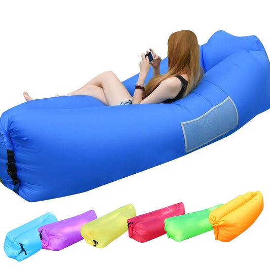 Outdoor Air Lazy Inflatable Sofa Bag Portable Camping Sofa Air Sleeping Bag Lunch Break Mattress Music Festival Concert Recliner