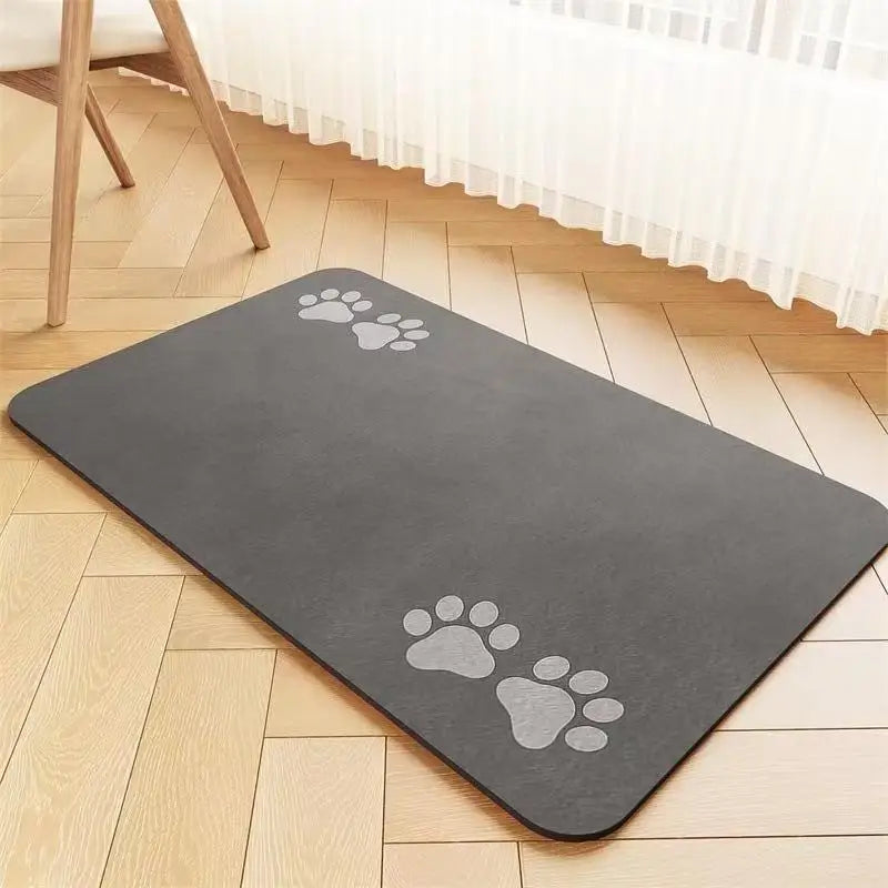 Pet Feeding Mat-Absorbent Pet Placemat for Food and Water Bowl with Waterproof Rubber Backing Quick Dry Water Mat for Dog Cat