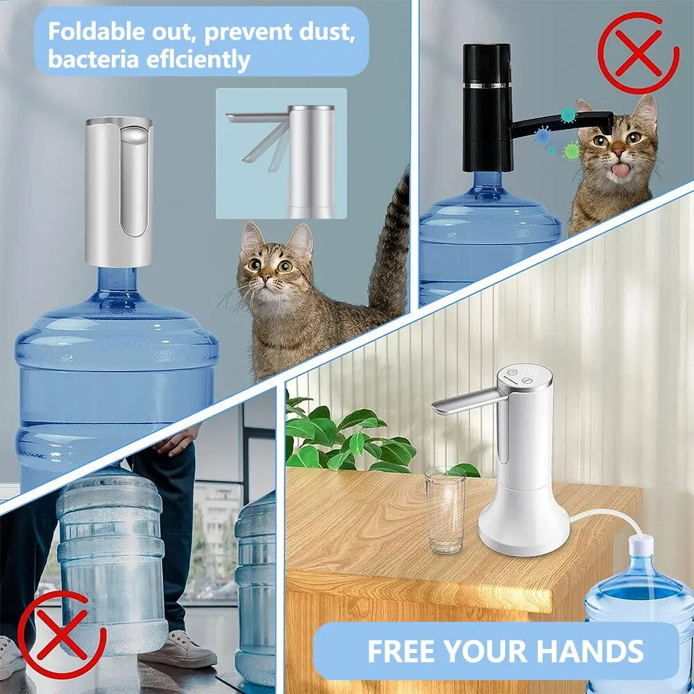 New Arrival Home Gadgets Smart Home Gadgets Electric Water Pump Folding Automatic Drinking Water Bottle Dispenser