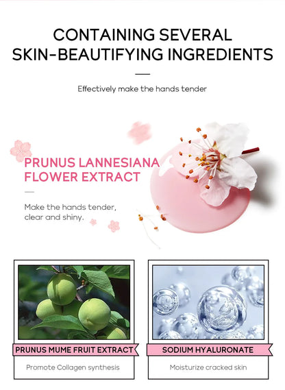 LAIKOU Sakura  Hand Cream Whitening Wrinkle Removal Anti-crack Moisturizing Fade Fine Lines Korea Skin Care Health Beauty 30g