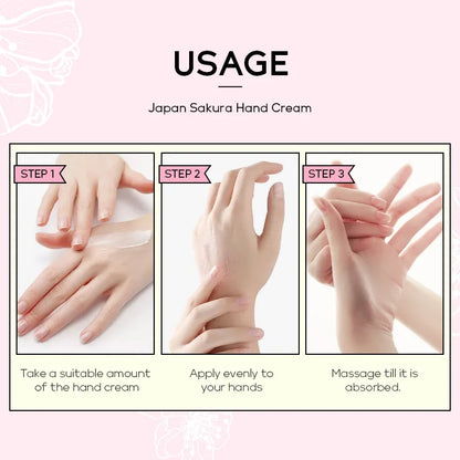 LAIKOU Sakura  Hand Cream Whitening Wrinkle Removal Anti-crack Moisturizing Fade Fine Lines Korea Skin Care Health Beauty 30g