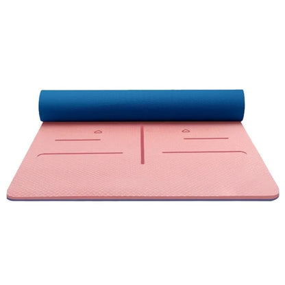 TPE Yoga Mat Fitness Mat Home Anti slip Shock Absorbent Silent Thickened Widening Soundproofing Jumping Exercise Mat