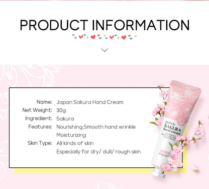LAIKOU Sakura  Hand Cream Whitening Wrinkle Removal Anti-crack Moisturizing Fade Fine Lines Korea Skin Care Health Beauty 30g