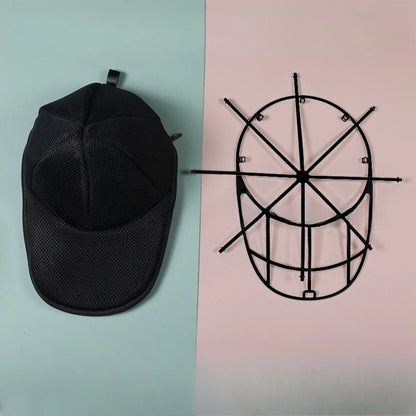 Washer Safe Hat Cleaner Cage with Mesh Laundry Bag,Baseball Cap Shape Protector for Washing Machine and Drying Laundry Organizer