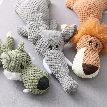 Pet Dog Toys for Large Dogs Cute Plush Squeak Stuffed Toys Fleece Durable Chewing Cute Soft Toys Pet Molar Toys Dogs Accessories