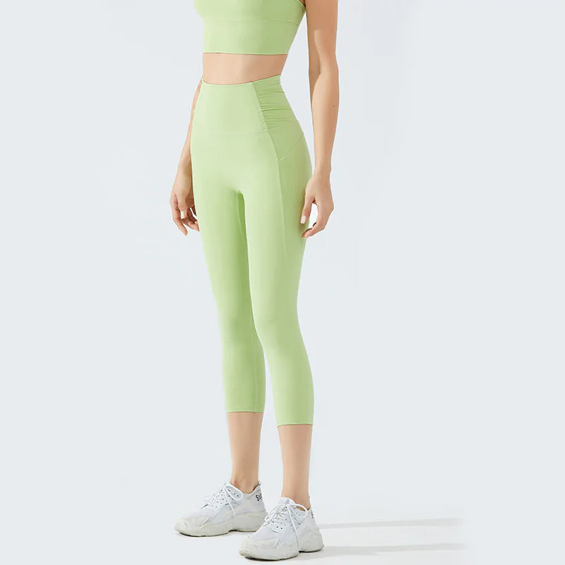 Seamless High-Waist Nude Fitness Pants
